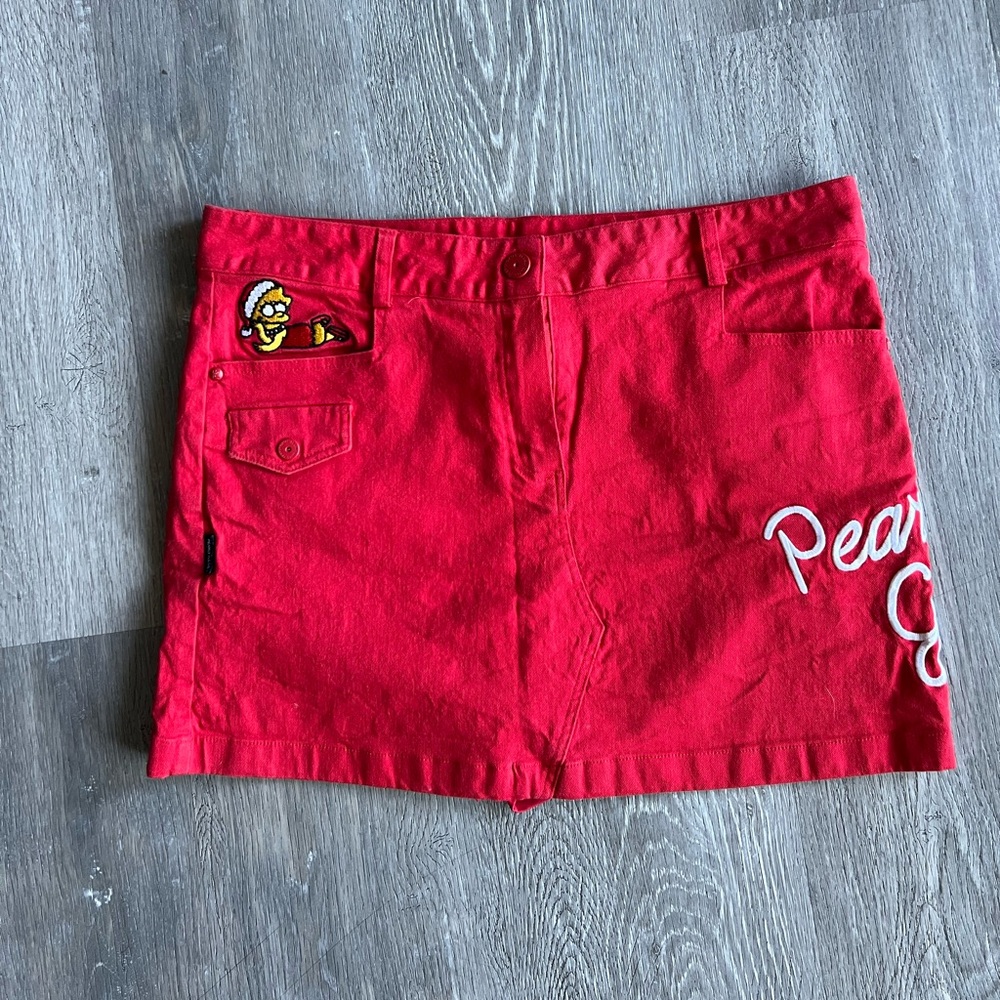 Women’s red golf skirt